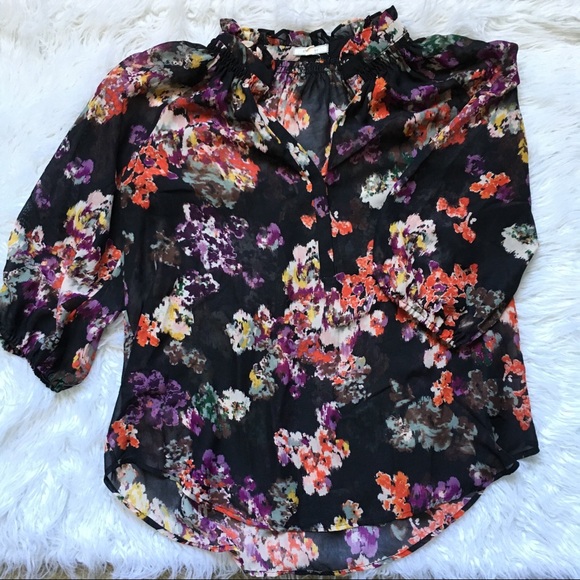 Sheer Floral Blouse - Picture 3 of 4